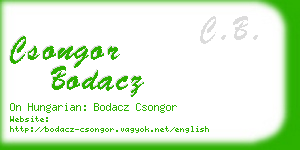 csongor bodacz business card